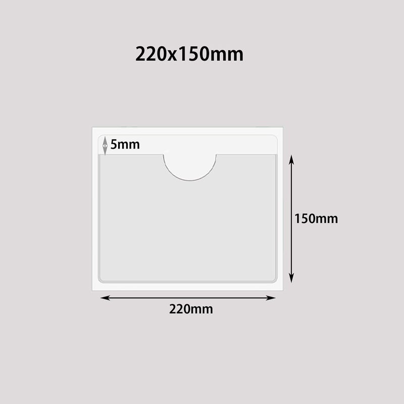 Baitoo Adhesive Clear Pockets,Self Adhesive Clear Label Pockets Adhesive Card Folder Plastic Pockets Holders Sleeves for Index Cards Planners Cabinet Shelves Photo Cd,10Pieces (115x77mm) - Image 2